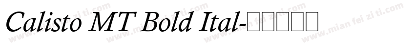 Calisto MT Bold Ital字体转换